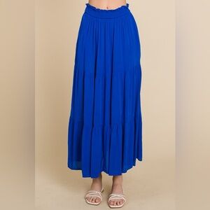 Culture Code Full Size Frill Ruched Midi Skirt